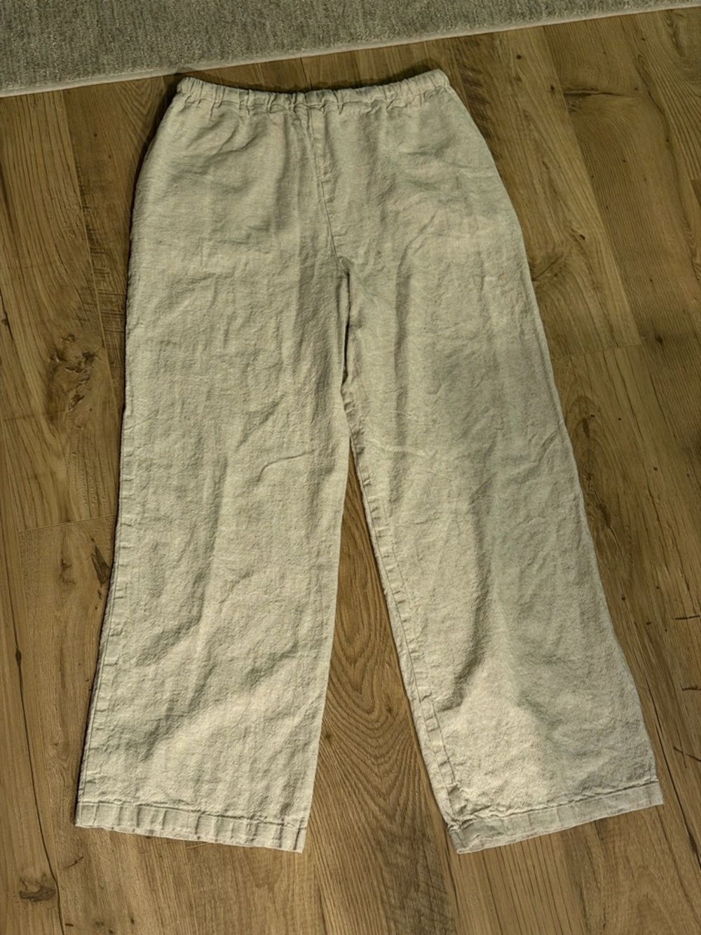 Rachel Zoe Drawstring Linen-Blend Pants - Cream - Picture 3 of 4